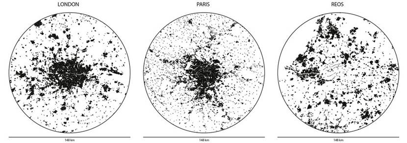 Internationale vergelijking tussen economische kerngebieden van Londen, Parijs en REOS-netwerk