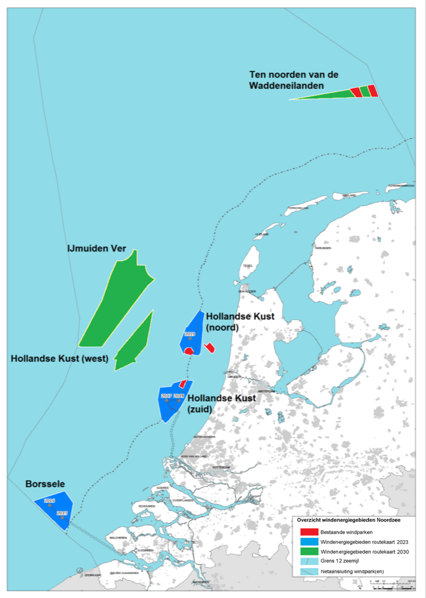 Het kabinet wil tussen 2024 en 2030 nieuwe windparken op de Noordzee bouwen die, samen met de andere windparken op zee, voldoende duurzame stroom opleveren voor 40% van ons huidige totale elektriciteitsverbruik. Dit staat in de ‘Routekaart windenergie op zee 2030’.