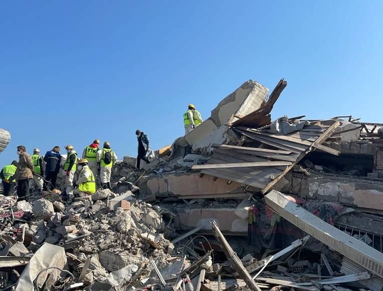 Reddingswerk in het Turkse Hatay.