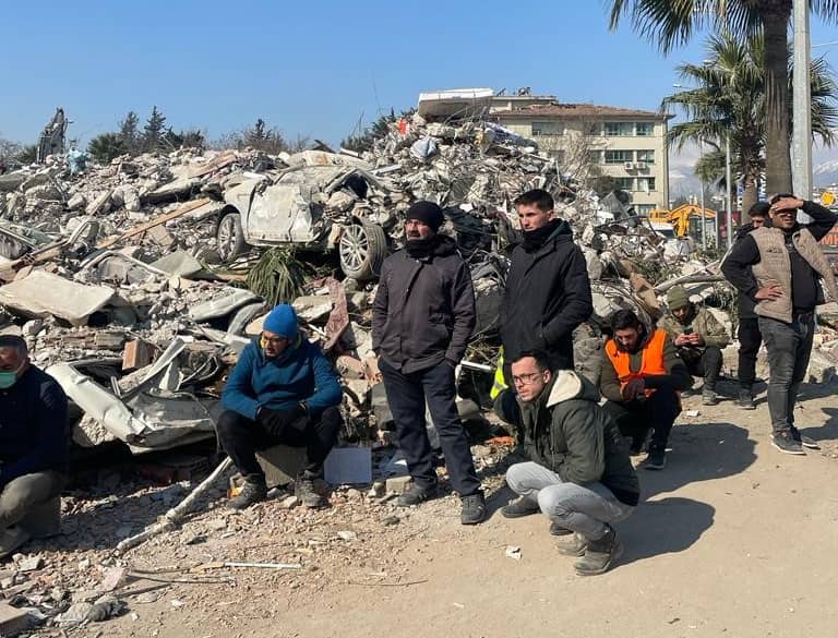 Reddingswerk in het Turkse Hatay.