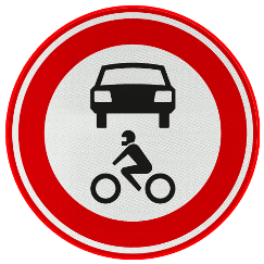 Verkeersbord C12: gesloten voor alle voertuigen