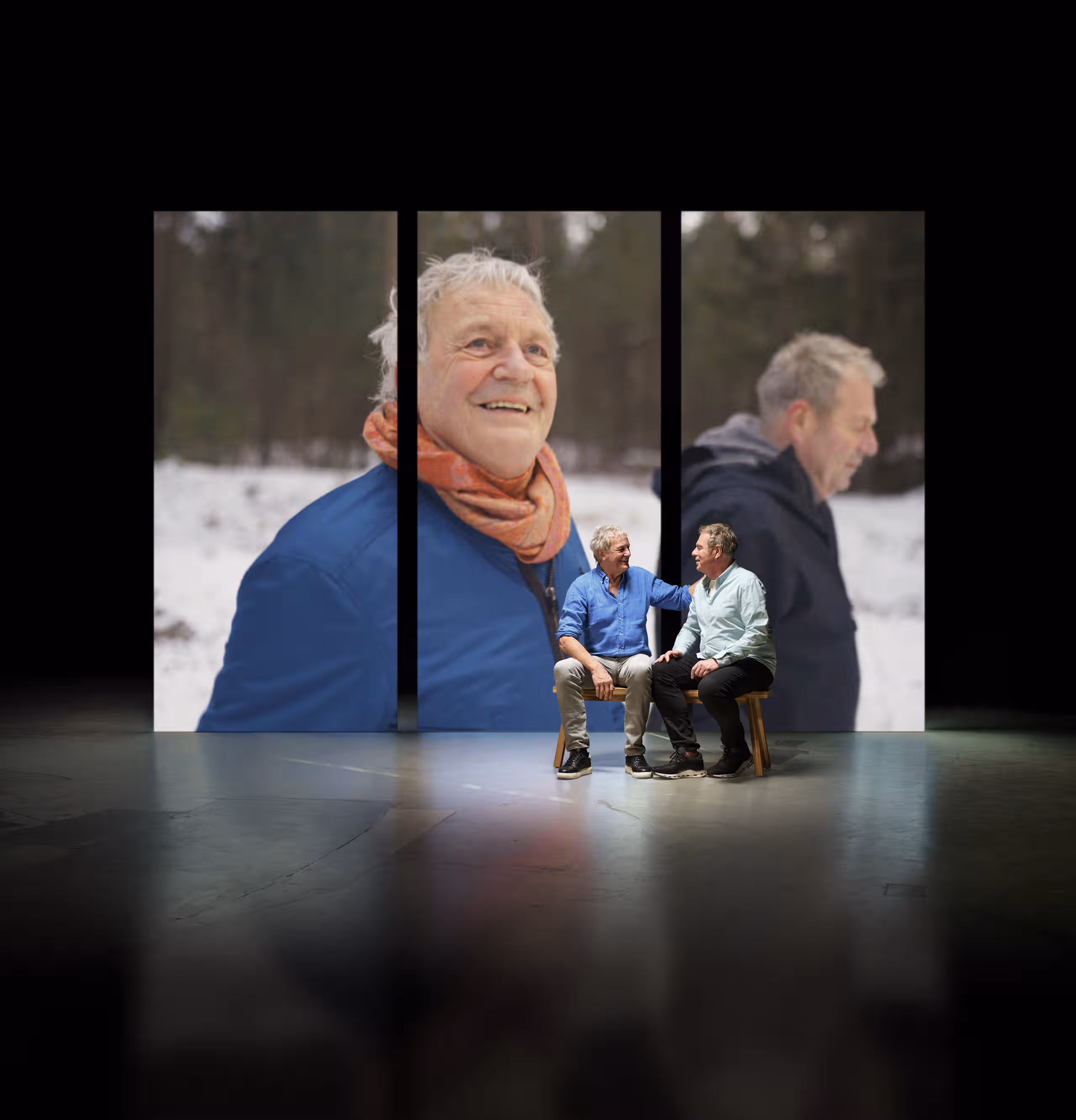 Peter (71) & Rob (63). De twee sportvrienden Rob en Peter spreken naar elkaar uit dat ze tot in lengte van dagen samen in beweging willen blijven.