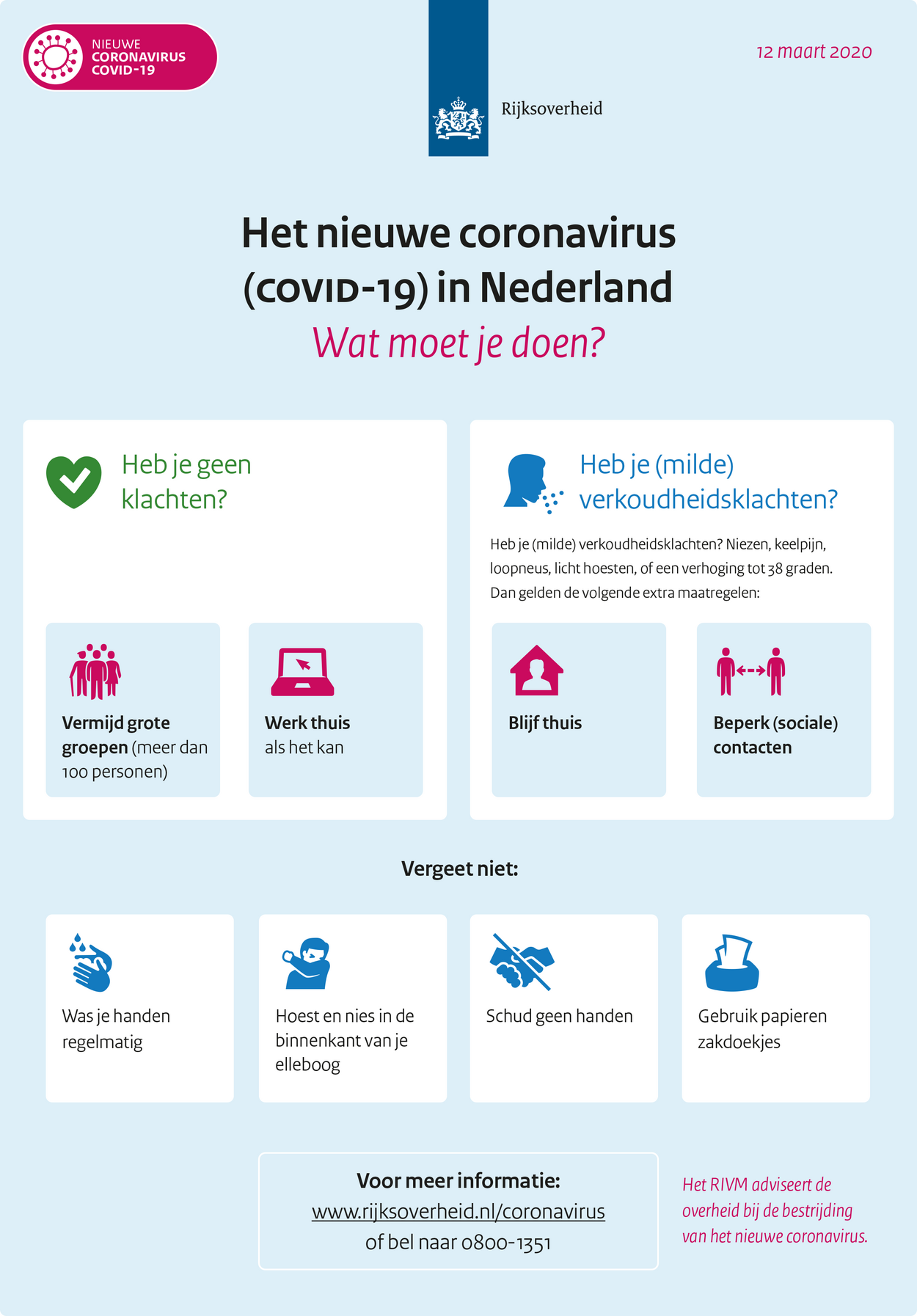 optillen Misbruik Sluier Nieuwe maatregelen tegen verspreiding coronavirus in Nederland |  Nieuwsbericht | Rijksoverheid.nl