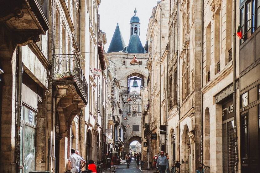 Straat in Bordeaux.