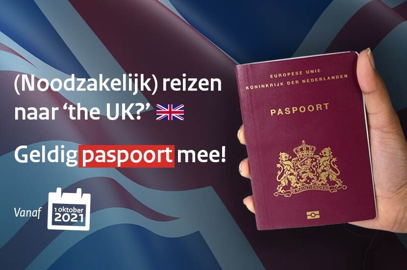 Reizen naar het VK? Geldig paspoort mee! (vanaf 1 oktober)