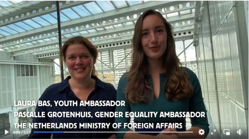 Ambassador Pascal Grotenhuis and Youth Representative Laura Bass