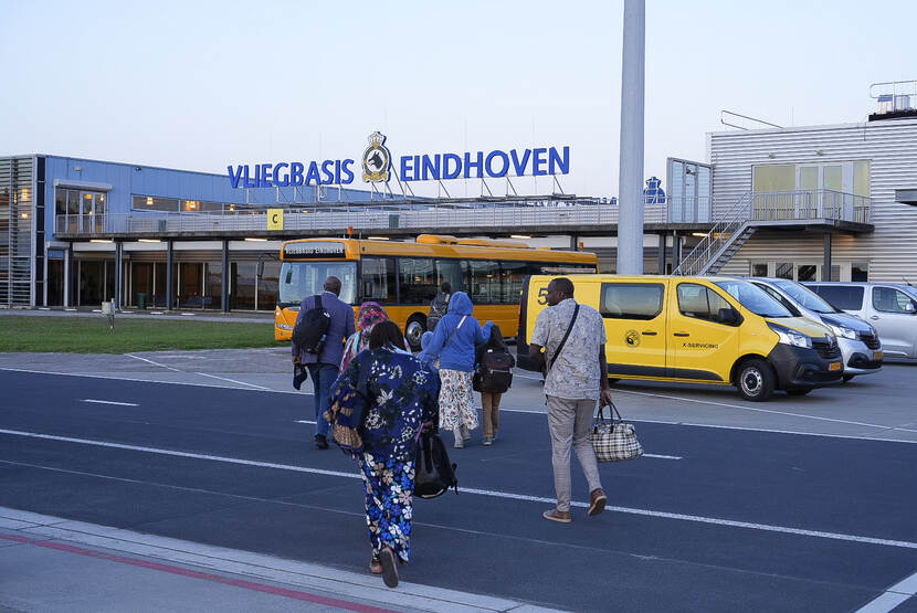 Aankomst Vliegbasis Eindhoven