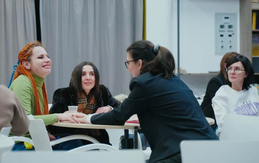 Een sessie van vrouwelijke ondernemers, aangesloten bij een zogenaamde hub van CSR.