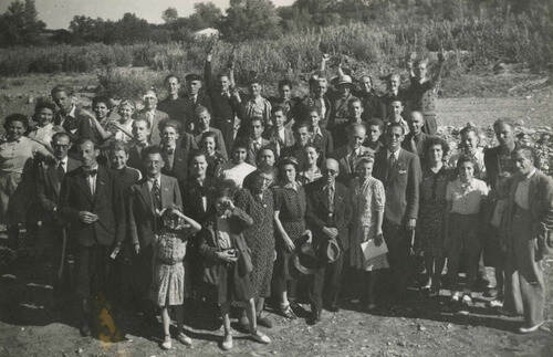 Groepsfoto zwart wit