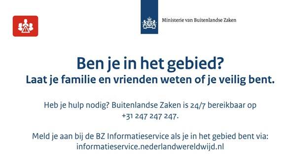 Bericht meld je aan bij de informatieservice
