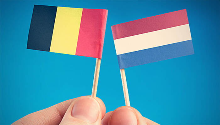 Vlaggen België en Nederland