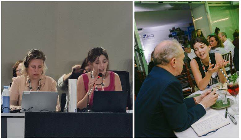 VN-jongerenvertegenwoordiger Sarah Nasrawi in gesprek