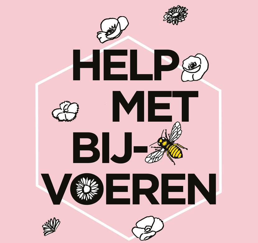 Afbeelding en tekst campagne Voer de Bij bij