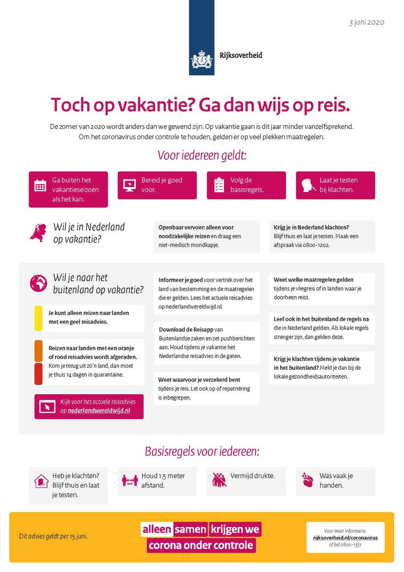 Toch Op Vakantie Ga Dan Wijs Op Reis Nieuwsbericht Rijksoverheid Nl