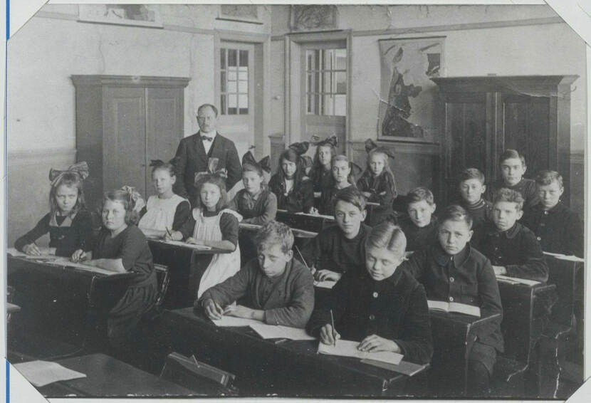 Schoolklas in Aalsmeer, omstreeks 1920