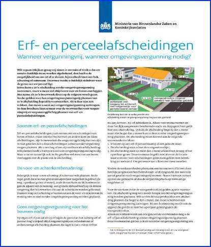 Brochure vergunningvrij bouwen